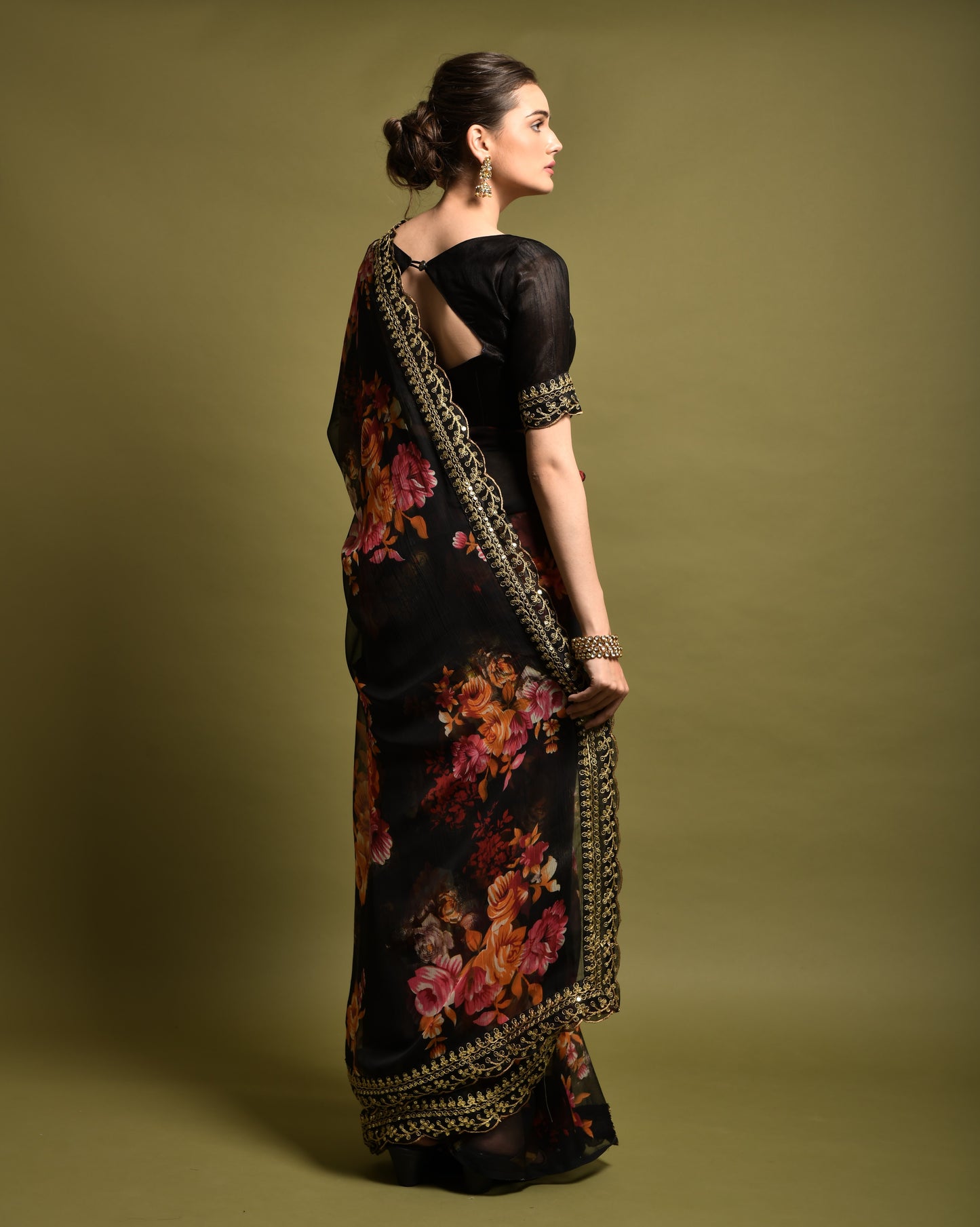 Georgette with Flower Print DVS-04