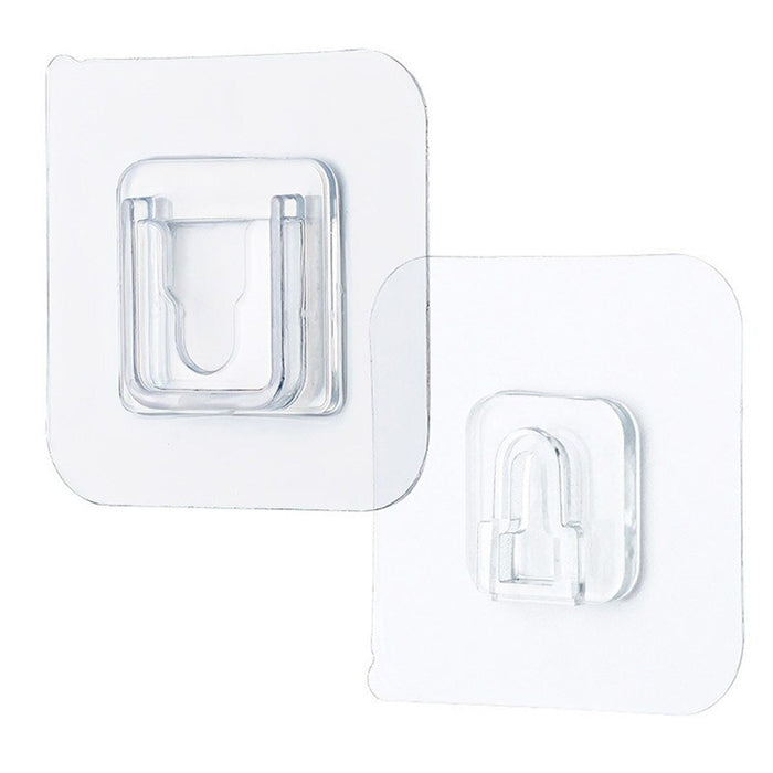7433 Transparent Adhesive Male Hook Used For Hanging Various Types Of Items (1pc)