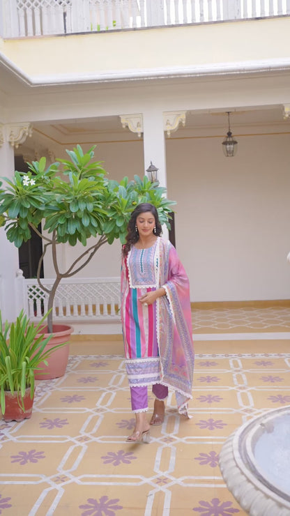 KURTI  WITH PANT & DUPATTA WF-LAILA