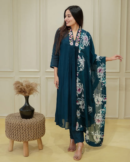 KURTI  WITH PANT & DUPATTA ST-RASMIKA