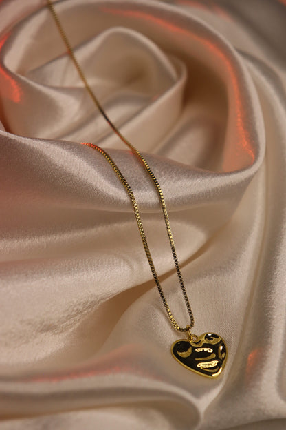 Golden Gloss Heart Pendant Necklace
