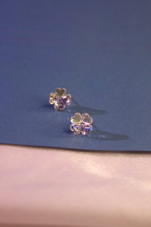 Crystal Blossom Stud Earrings