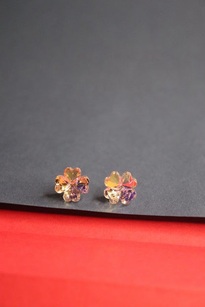 Crystal Blossom Stud Earrings
