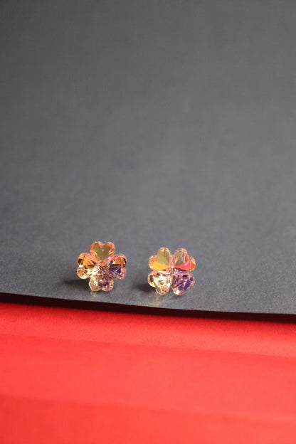 Crystal Blossom Stud Earrings