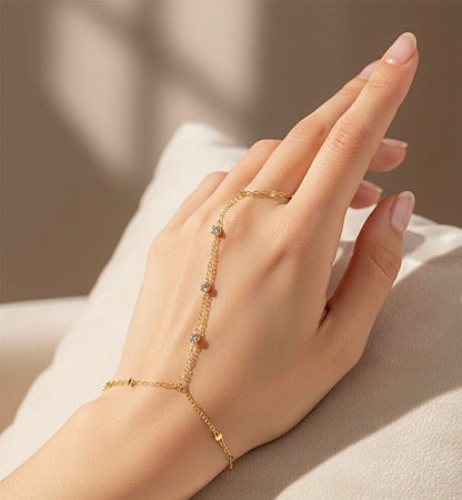 Dainty Crystal Hand Harness Bracelet