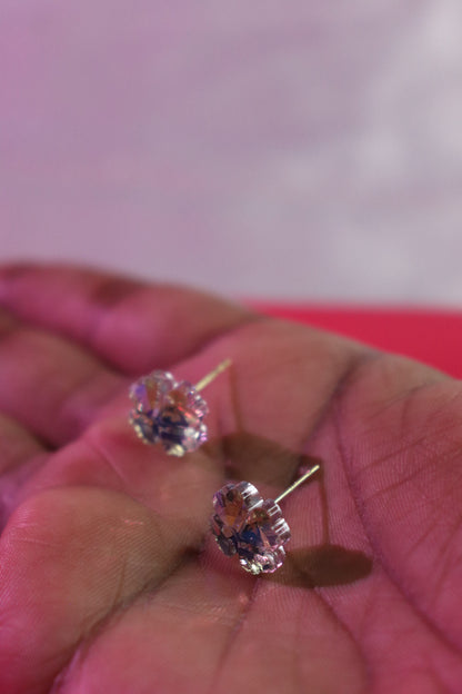 Crystal Blossom Stud Earrings