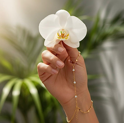 Dainty Crystal Hand Harness Bracelet